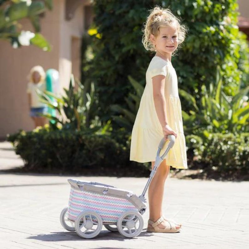 Adora Creative Rainbow Zig Zag Baby Doll Wagon for Fun and Educational Pretend Play, Doll Accessory That Fits Most Dolls and Stuffed Animals, Birthday Gift for Ages 3+ - Image 2